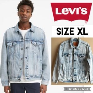 Levis Mens Jacket Levi Strauss & Co Denim Blue Jean 72334-0225 Light Wash XL